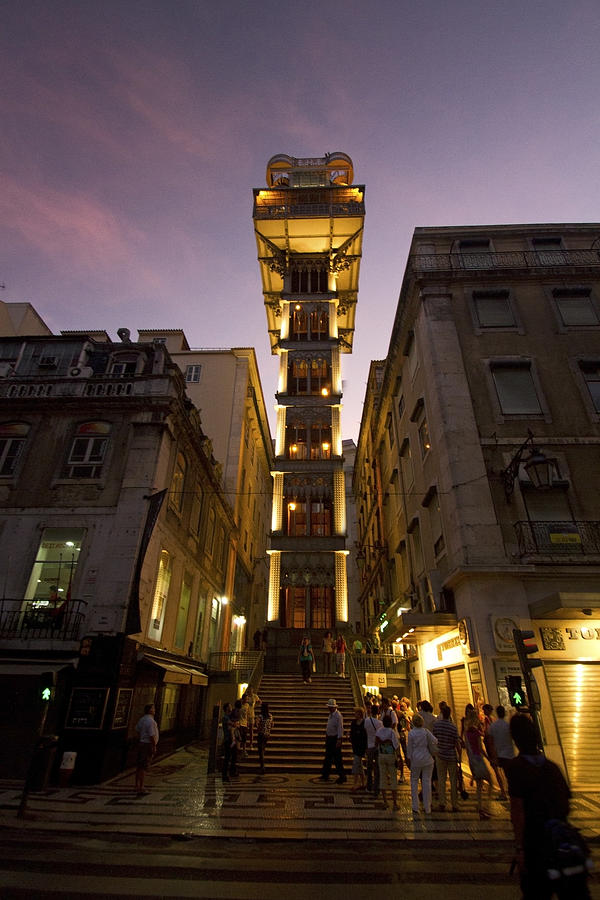 The Santa Junta Elevator in Lisbon Photograph by Sven Brogren