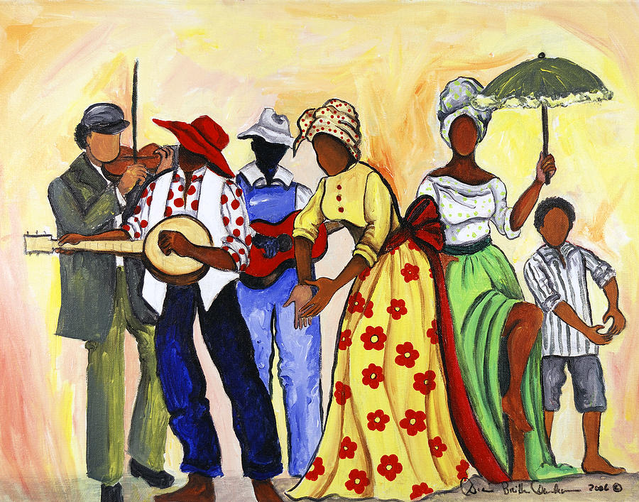 Music Painting - The Second Line by Diane Britton Dunham