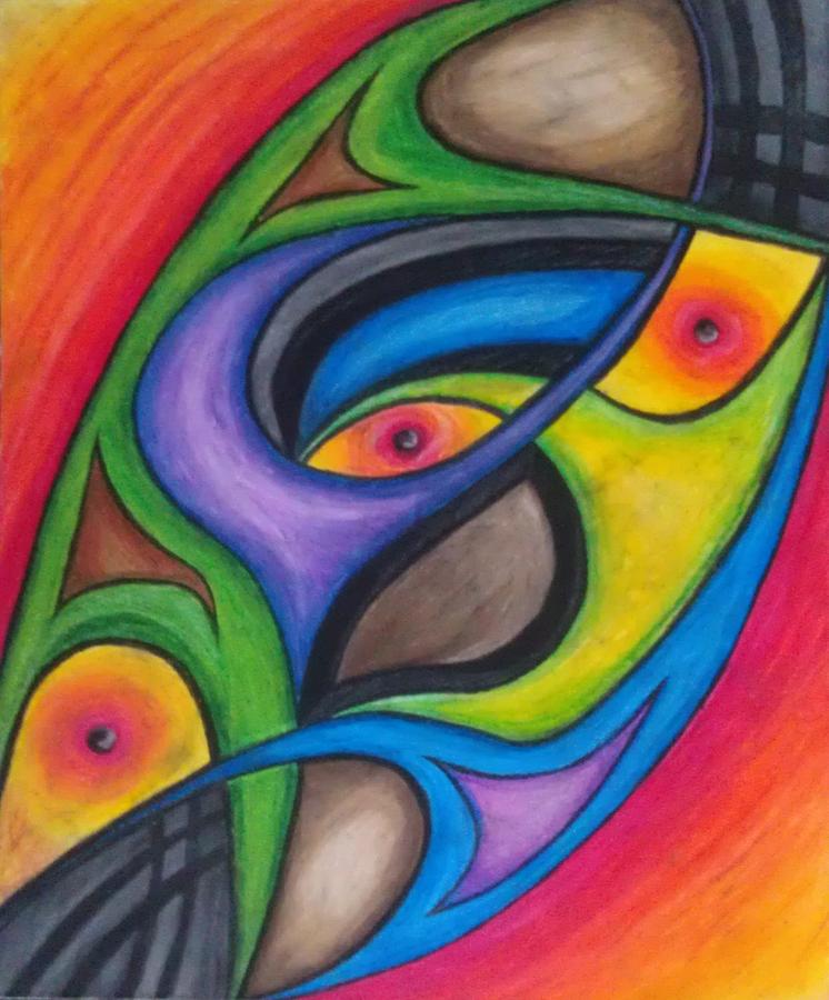Abstract Drawing - The Seeker by Roxanne McGowne