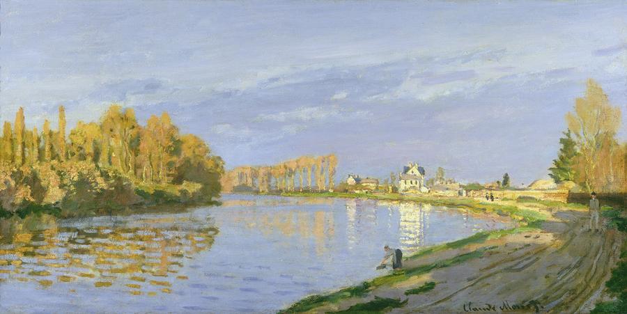 Claude Monet Painting - The Seine at Bougival by Claude Monet