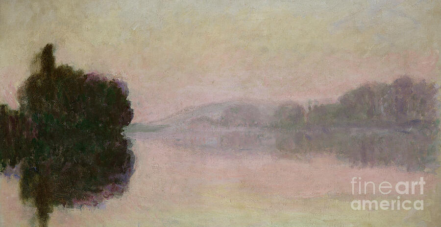Claude Monet Painting - The Seine at Port-Villez - Evening Effect by Claude Monet