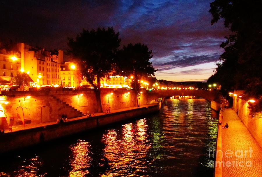 Paris Photograph - The Seine at Sunset by John Malone