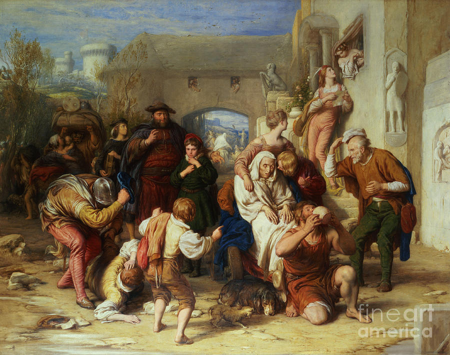Tree Painting - The Seven Ages of Man by William Mulready