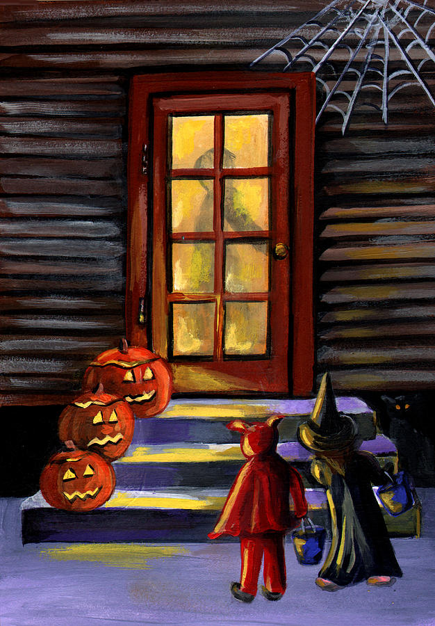 Halloween Painting - The Shadow by Elaine Hodges