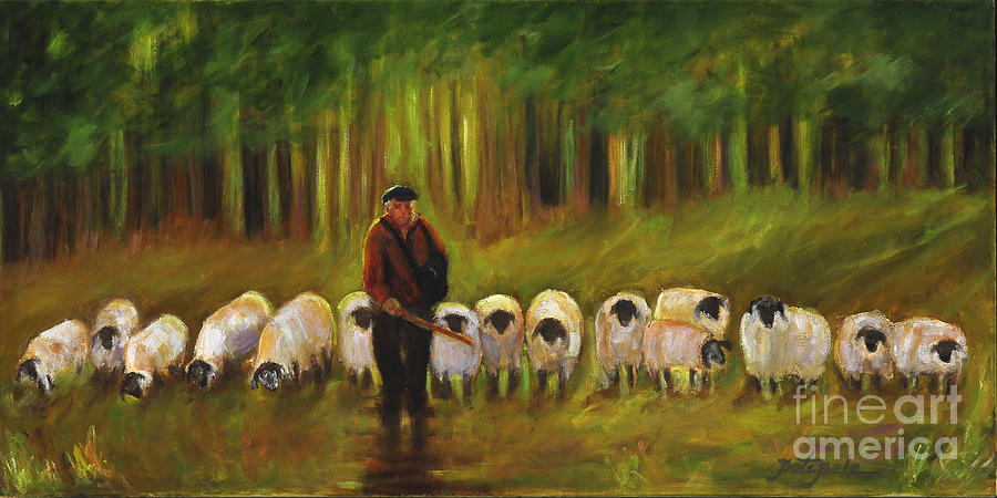 The Sheep Herder Painting by Pati Pelz