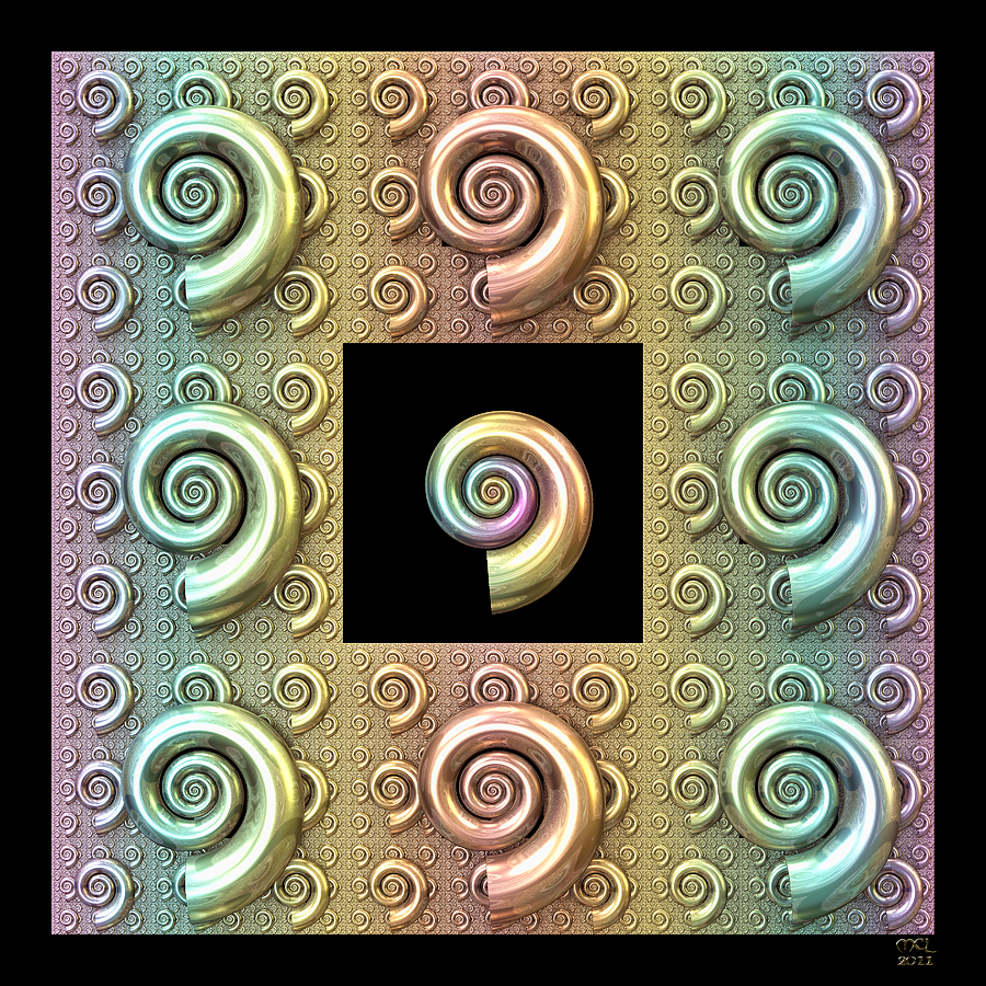 Abstract Digital Art - The Shell by Manny Lorenzo