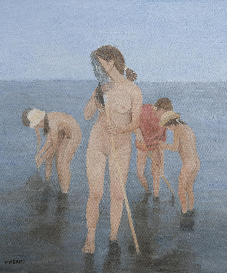The Shell Pickers 1 Painting by Masami Iida