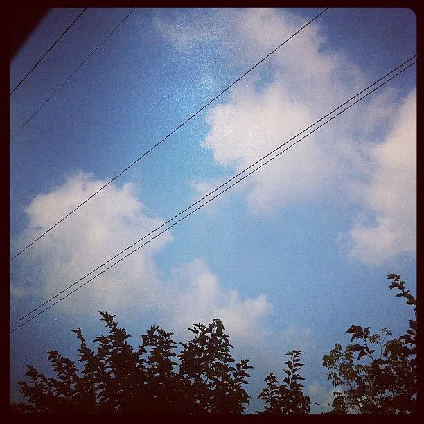 Blue Photograph - The Sky Is Blue #sky #blue #road by May Pinky  ✨