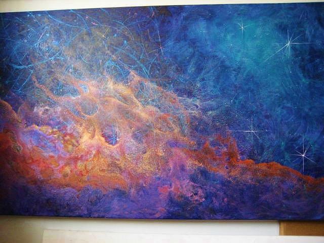 Abstract Painting - The Sky Is The Limit by CRISTIAN Vega-Rojo