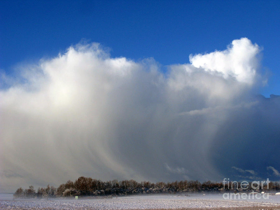 Winter Photograph - The Snowstorm Is Coming 03 by Ausra Huntington nee Paulauskaite