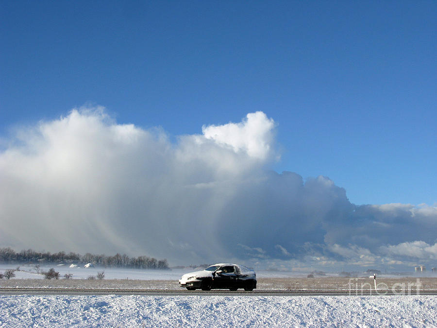 Winter Photograph - The Snowstorm Is Coming 04 by Ausra Huntington nee Paulauskaite