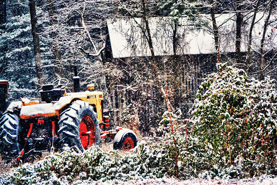 The Snowy Tractor Photograph by Kelly Reber