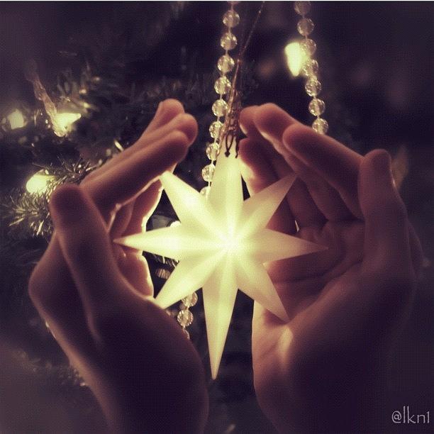 Christmas Photograph - The Soft Glow Of A Star.. The Symbol Of by Margie P