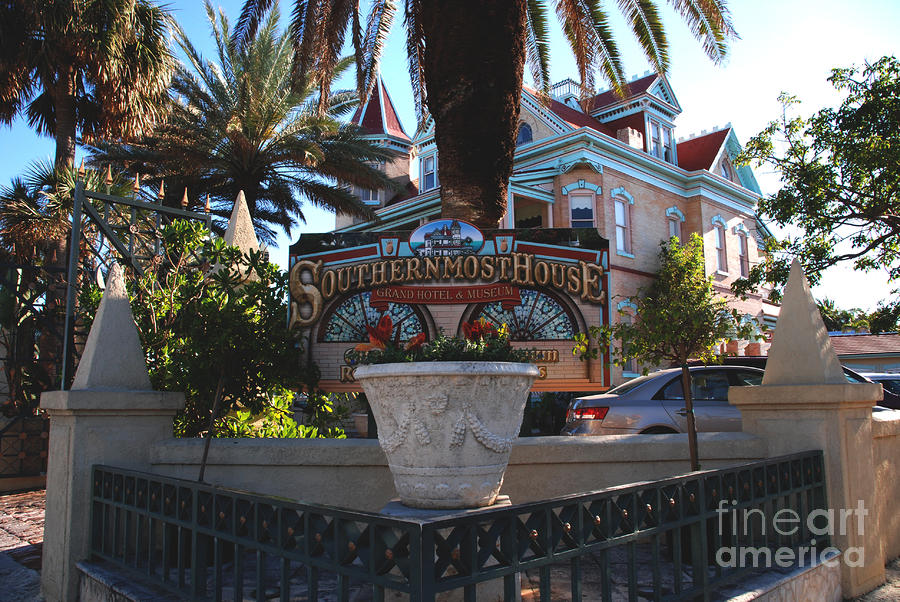 Architecture Photograph - The Southernmost House is a Hotel in Key West by Susanne Van Hulst