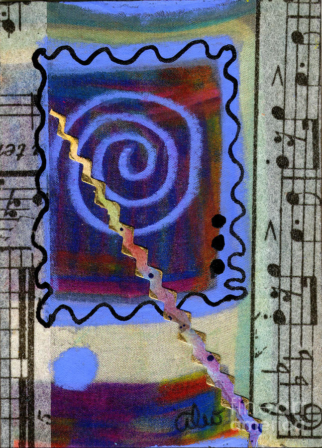 The Spiral Pane Mixed Media by Angela L Walker