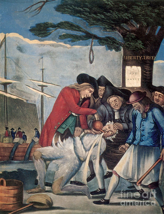 The Stamp Act Protests, 1774 Photograph by Photo Researchers