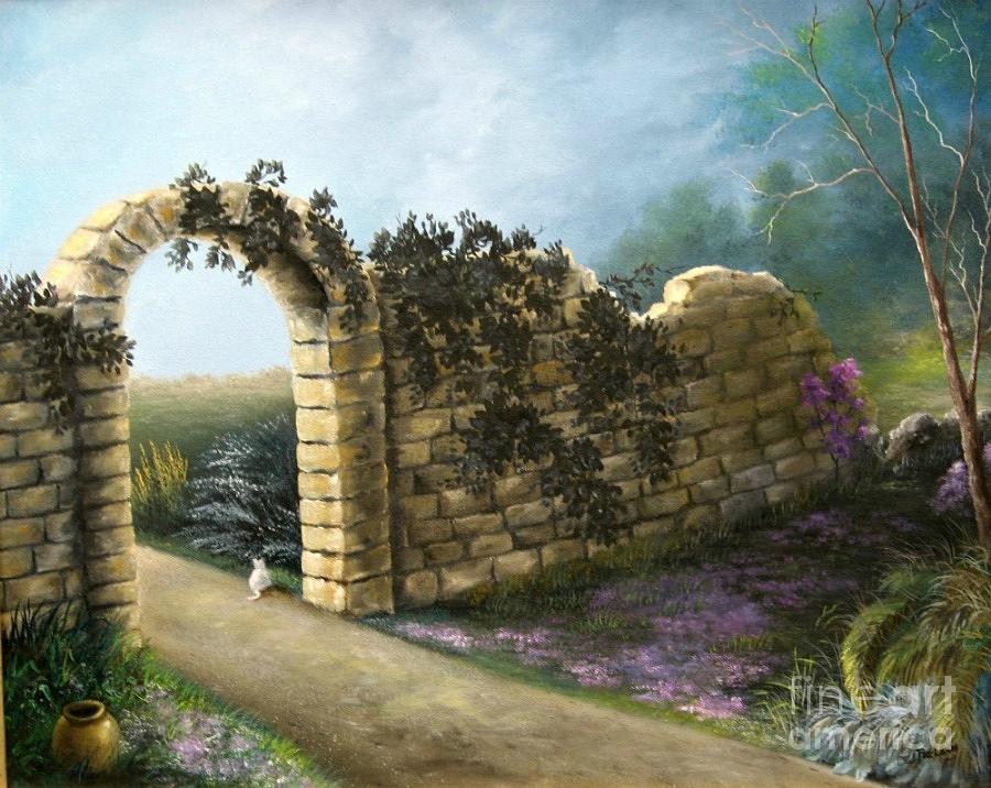 The Stone Wall Painting by Patricia Lang