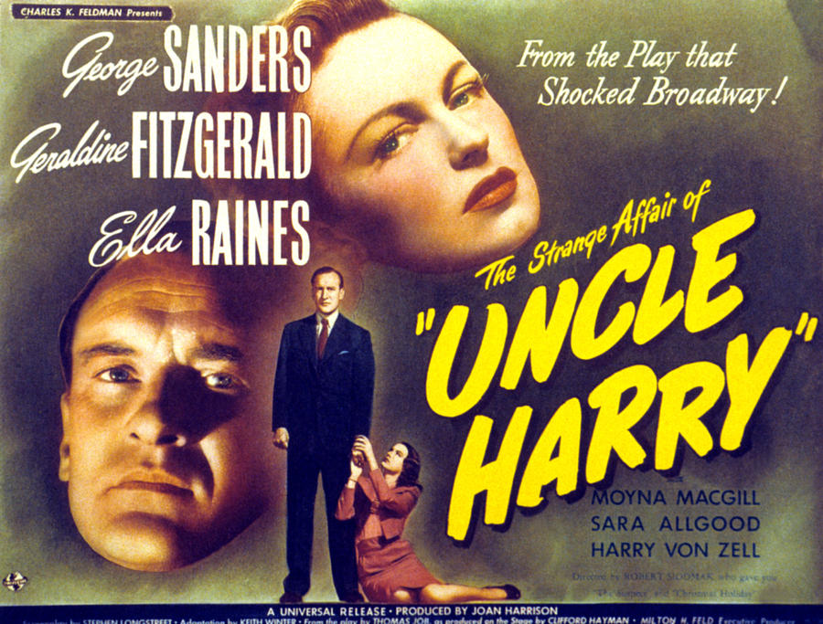 Movie Photograph - The Strange Affair Of Uncle Harry by Everett