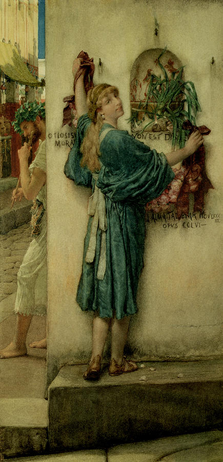The Street Altar Painting by Lawrence Alma-Tadema