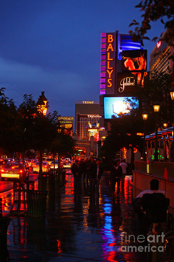 The Strip after the Rain Photograph by Randy Harris