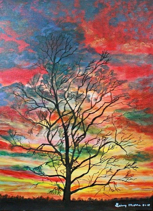 The Sun Goes Down Painting By Ginny Morse - Fine Art America