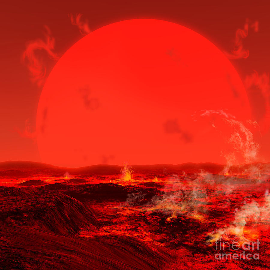 The Sun Seen From A Molten Earth 3 Digital Art