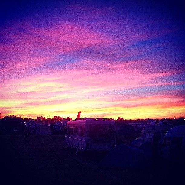 Cool Photograph - The Sun Setting At #bestival by Jimmy Lindsay