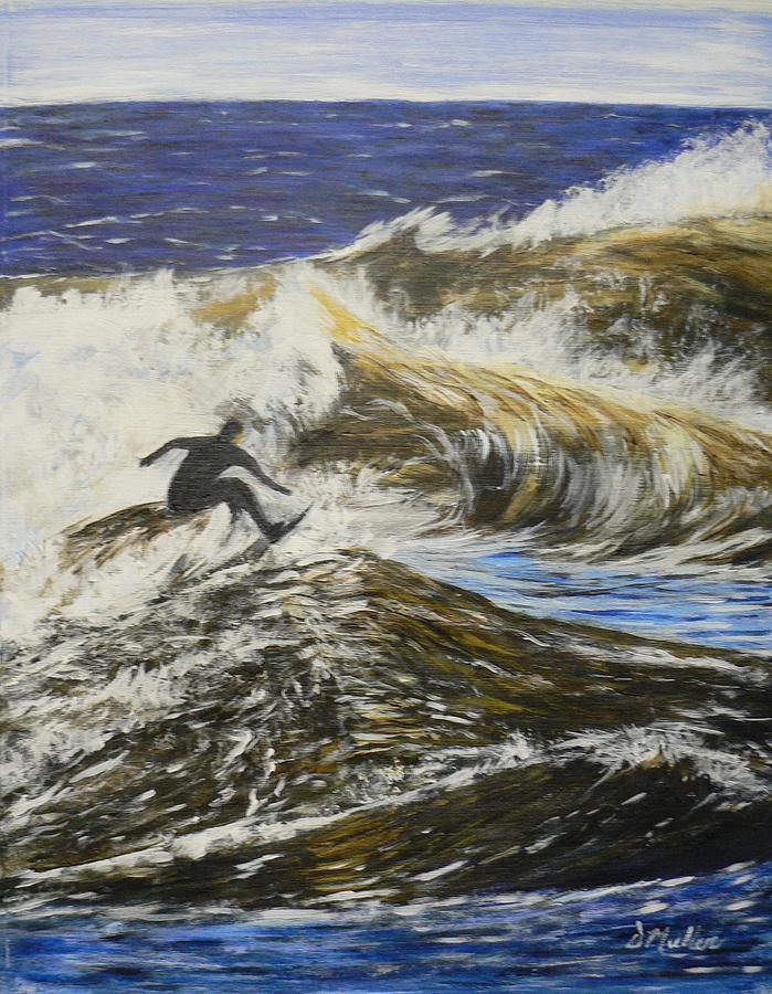 The Surfer Painting by Donna Muller