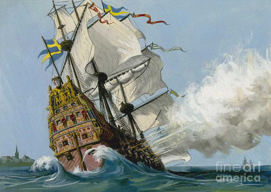 Ralph Bruce Painting - The Swedish Warship Vasa by Ralph Bruce