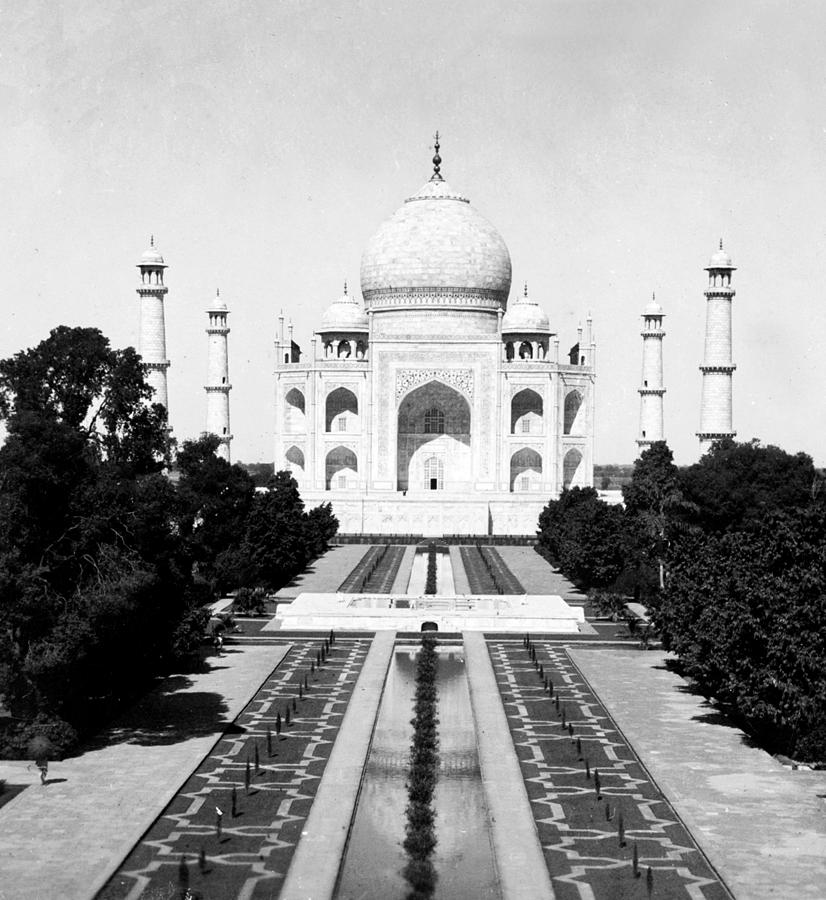 The Taj Mahal in Agra India - c 1906 Photograph by International  Images