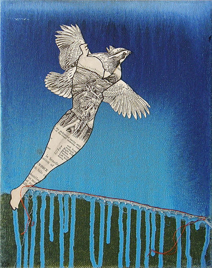 Abstract Mixed Media - The Takeoff by Karen Malcolm