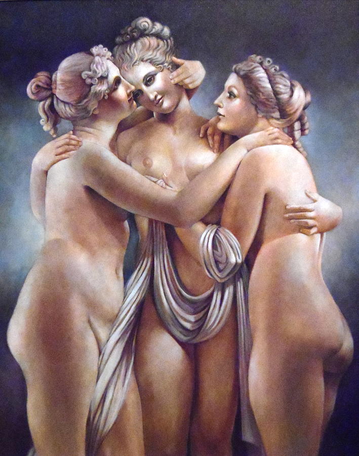 The Three Graces Painting by Geraldine Arata