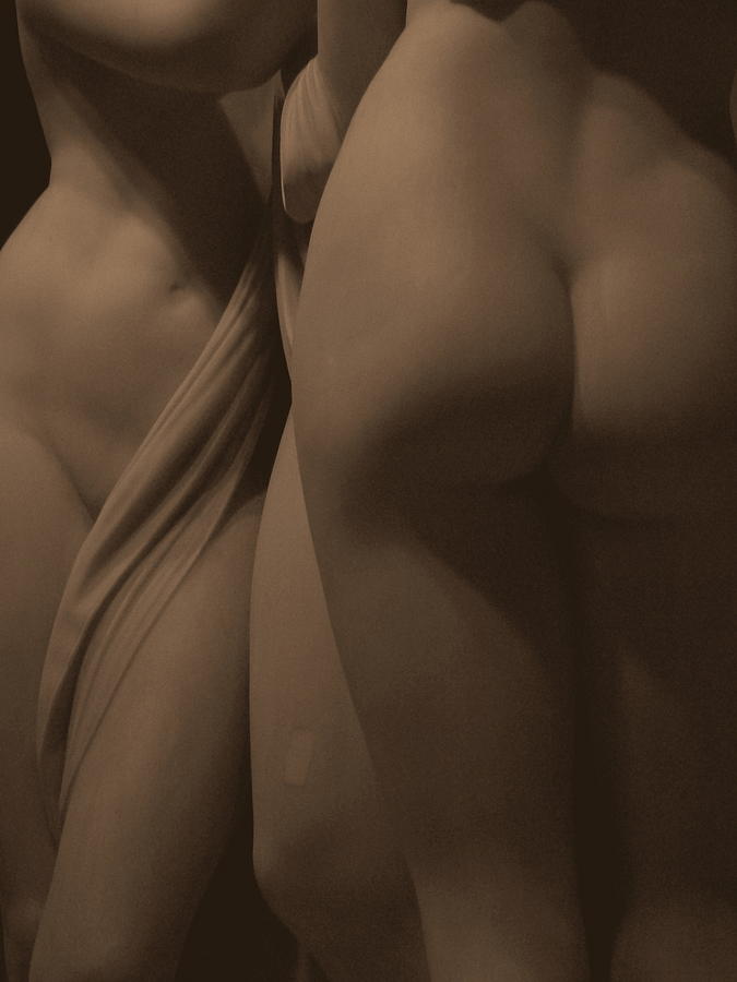 Nude Photograph - The Three Graces Voyeur II by Jeff Lowe