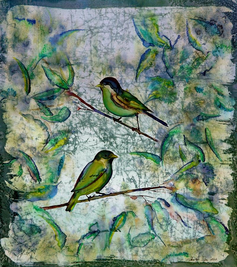 Nature Tapestry - Textile - The Time Of Singing Birds by Carolyn Doe