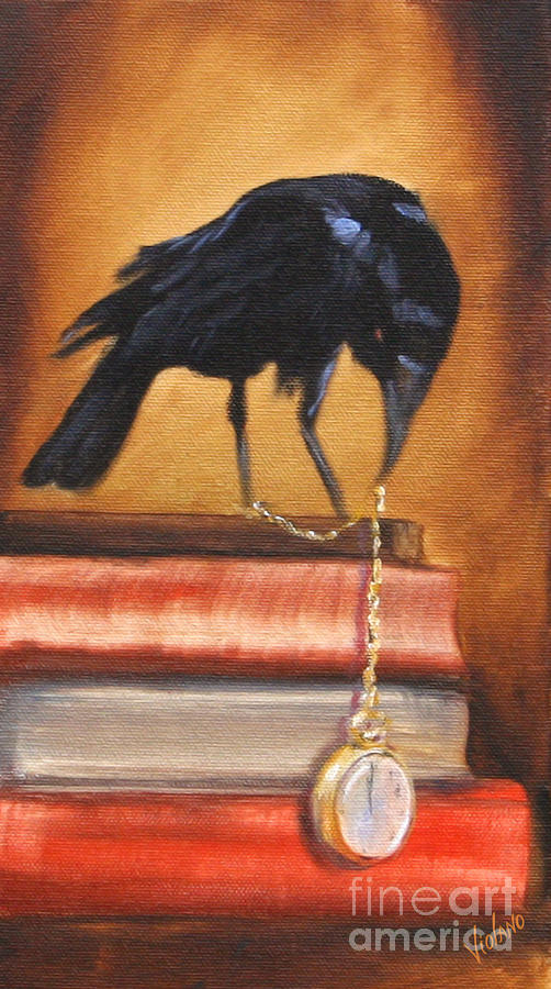 Poe Painting - The Timekeeper by Stella Violano