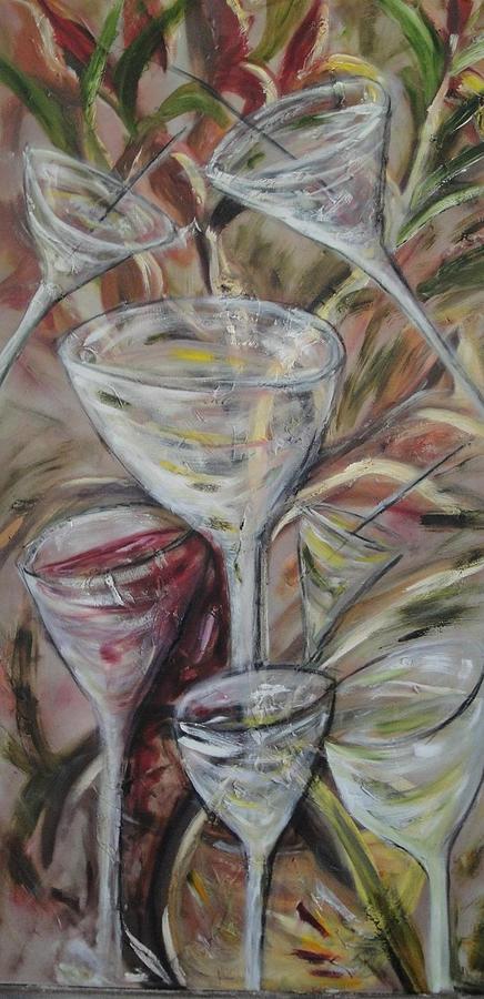 The wineToast Painting by Chuck Gebhardt