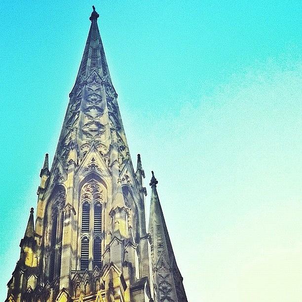 New York City Photograph - The Top Of St.patricks Cathedral In Nyc by Kate Doherty