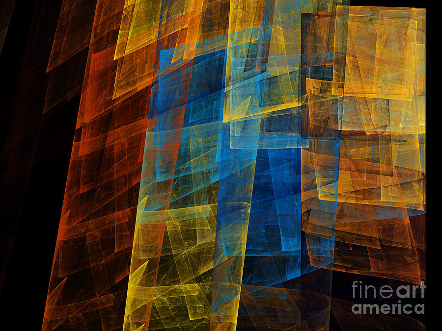 Fractal Digital Art - The Towers 1 by Andee Design