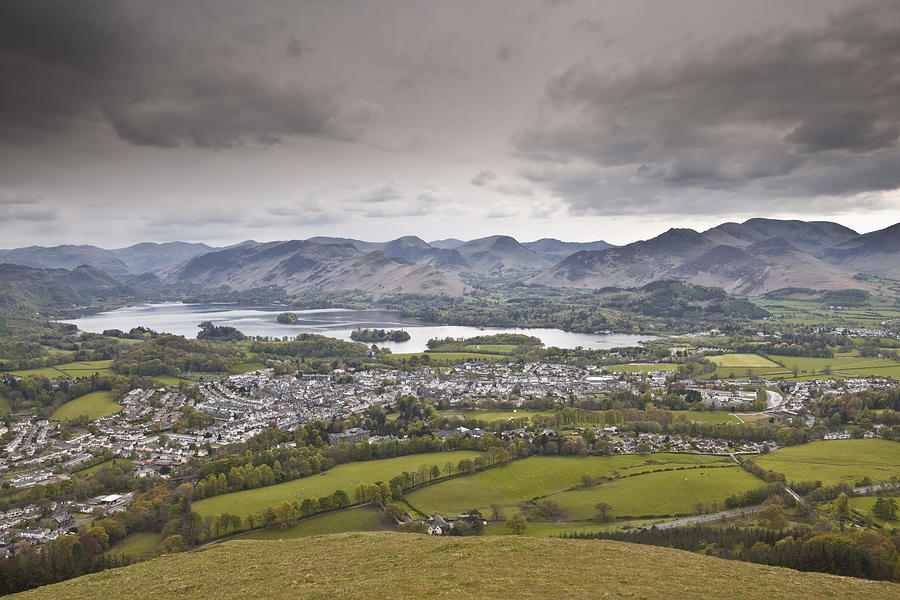 The Town Of Keswick From Latrigg Photograph by Julian Elliott Ethereal Light