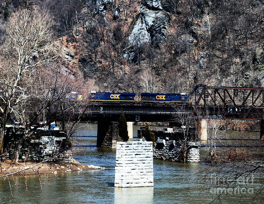 Rail Photograph - The Train and Trestle by Dwayne Cain