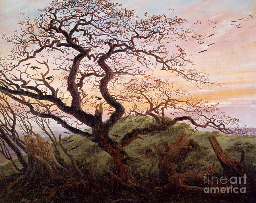 Winter Painting - The Tree of Crows by Caspar David Friedrich