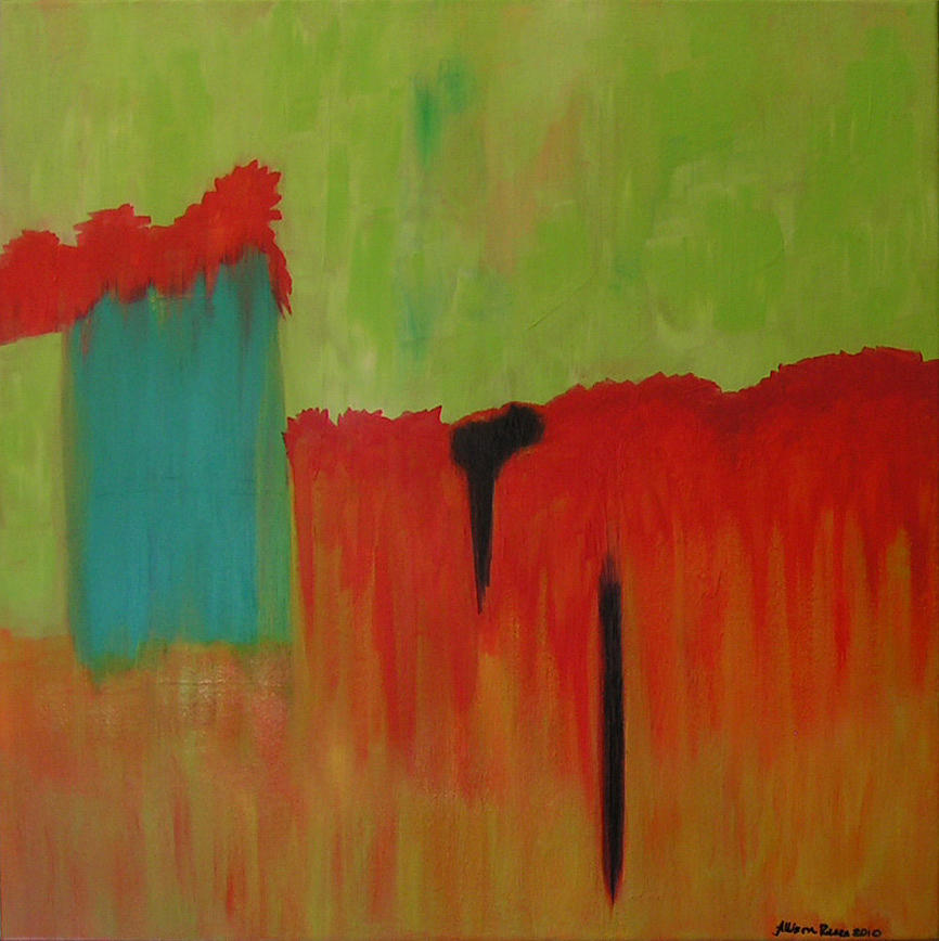 Abstract Painting - The Tuscan Door by Allison Reece