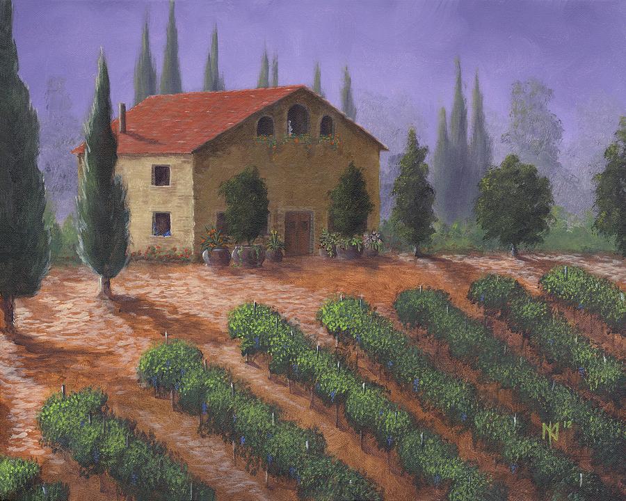 Landscape Painting - The Tuscanesque Villa by Kent Nicklin