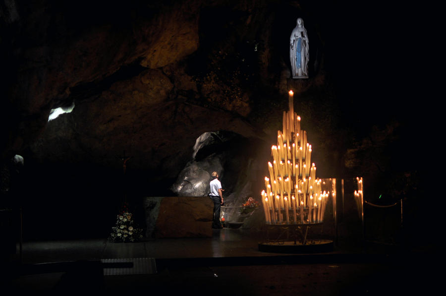 The Unknown Soldier Praying In The Grotto Photograph By Maria Schnell 