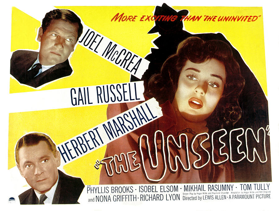 Movie Photograph - The Unseen, Joel Mccrea, Herbert by Everett