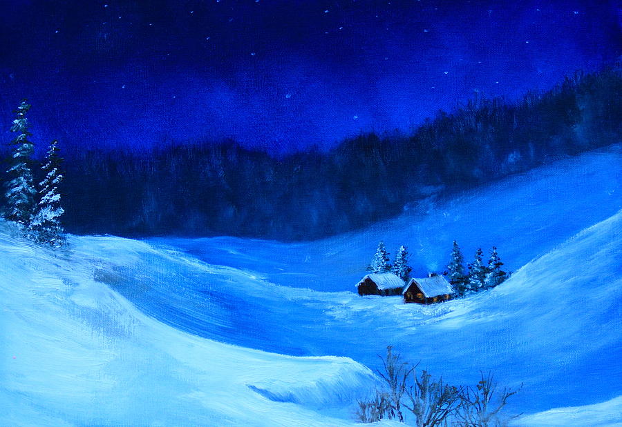 Christmas Painting - The Valley by Joi Electa