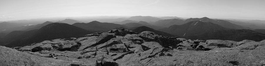 The View North from Mt. Marcy Black and White Three Photograph by Joshua House