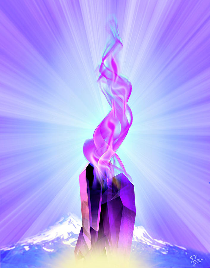The Violet Flame Digital Art by Endre Balogh