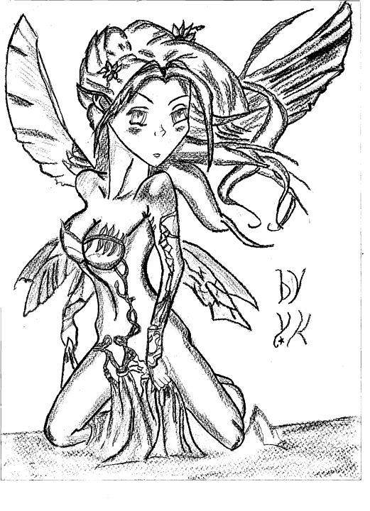 The Voluptuous Fairy  Drawing by Karthikeyan Yuvaraj