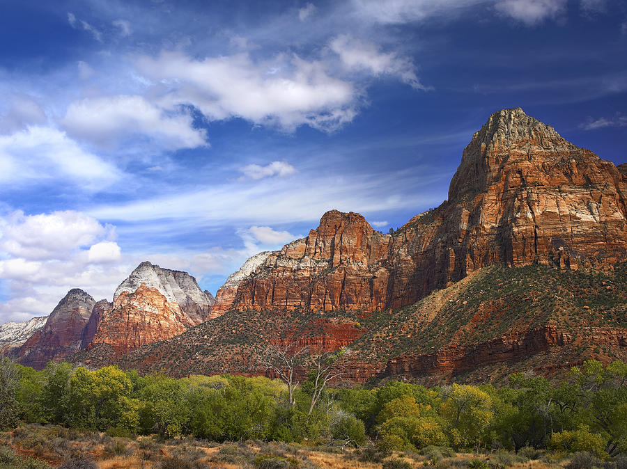 The Watchman Outcropping Near South Photograph by Tim Fitzharris